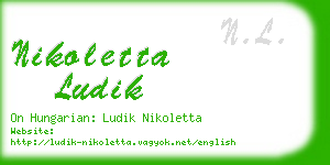 nikoletta ludik business card